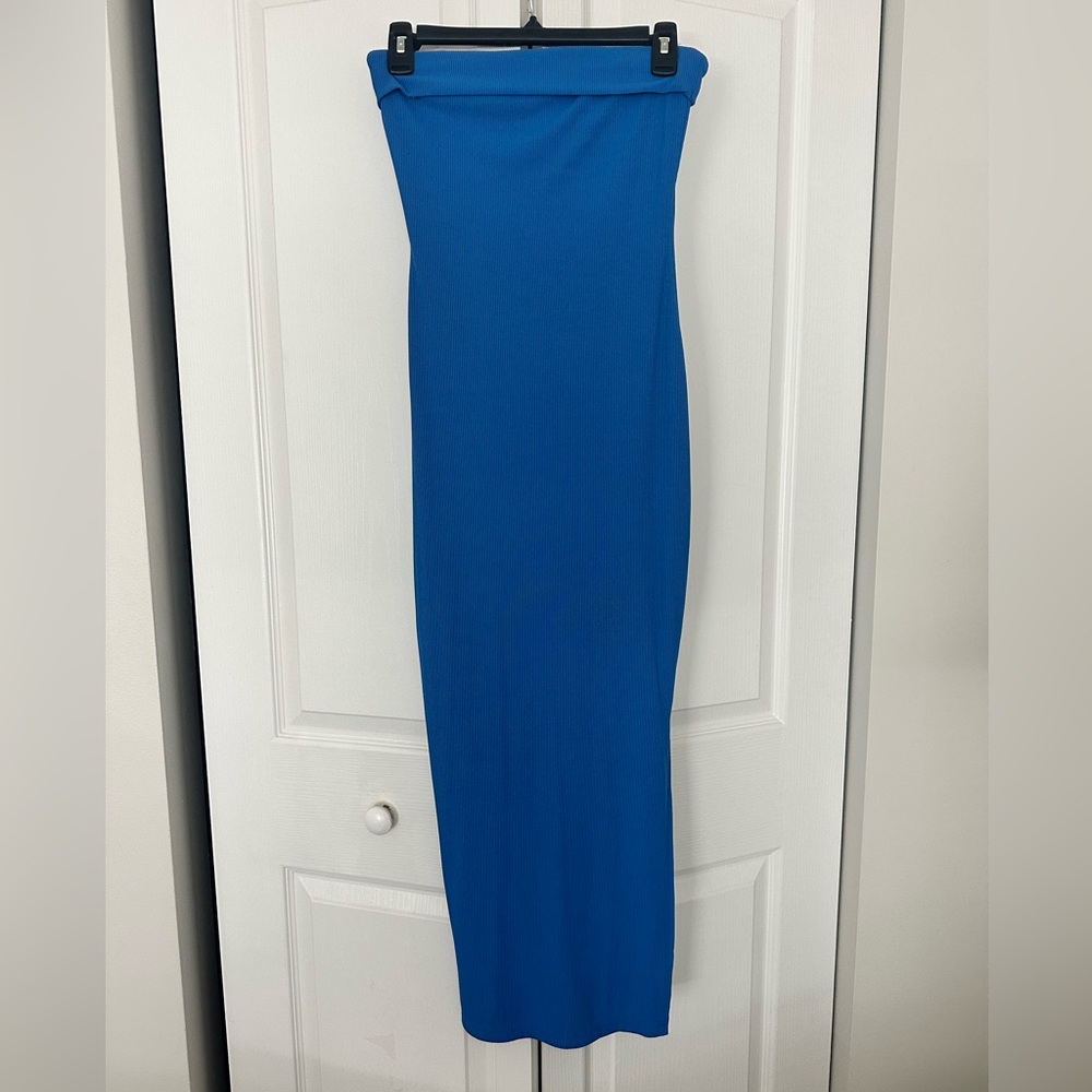 Blue Strapless Dress